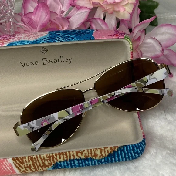 Vera Bradley 100% UV Aviator Sunglasses - NWT - Picture 2 of 4